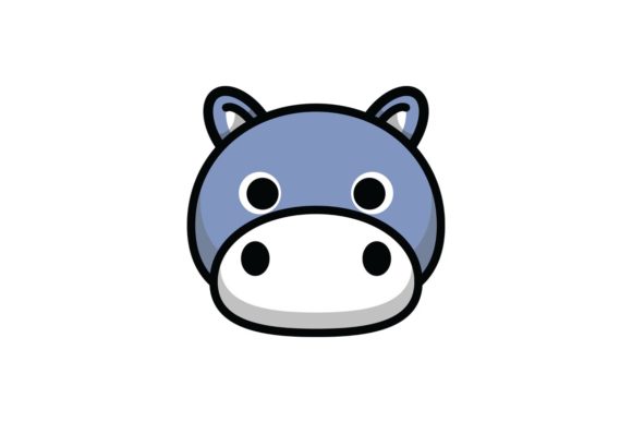 Download Cute Hippo Illustration - Hippo illustration Collection