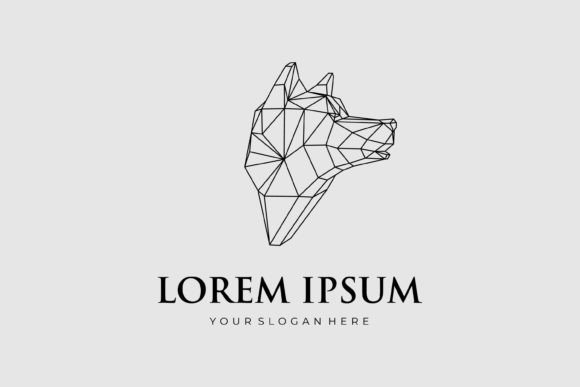 Download Geometric Dog Head Line Art - Dog Collection