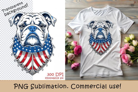 Download Patriotic Dog. PNG Sublimation. - Dog Collection