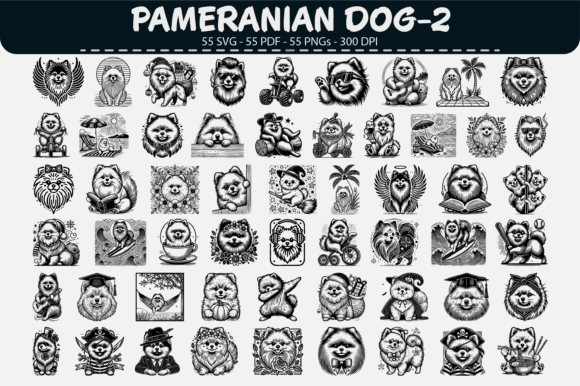 Download Pomeranian Dog Vector – 55 Designs - Dog Collection