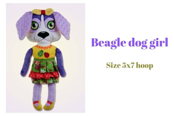 Download Beagle Dog Girl Doll ITH - Dog Collection