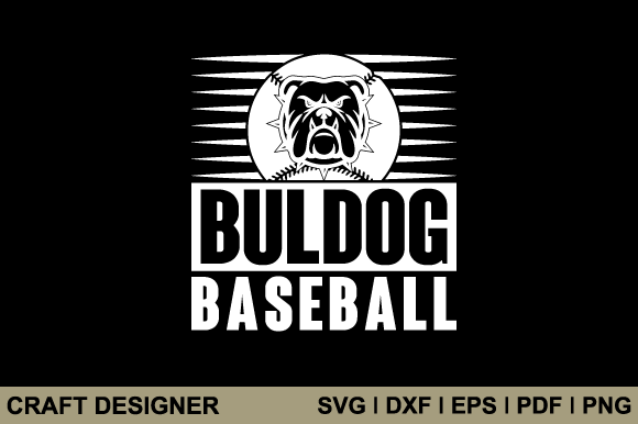 Download Buldog Baseball Svg Printable Cut File - Dog Collection